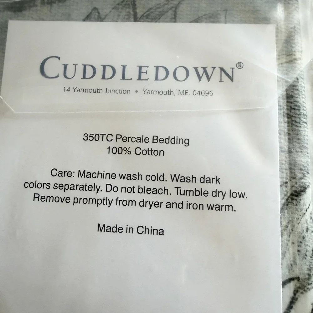 Cuddledown Aves Crane Bird Print Standard Queen Pillowcase 350TC 100% Cotton NEW